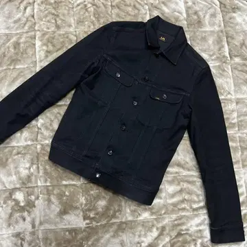 00s Lee black denim tracker jacket M