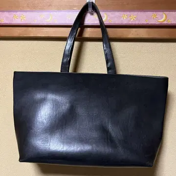 슬로우 루이스 콜라보 토트백 가죽 블랙