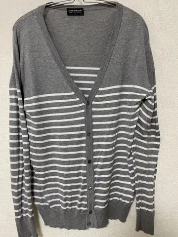 JOHN SMEDLEY 씨 아일랜드 코튼 보더 가디건 S