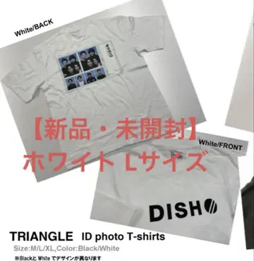 [ 새상품 미개봉 ] DISH// 증명사진 티셔츠 화이트 L 사이즈