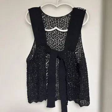 enrica 엔리카 LACE 2WAY 베스트 레이스 편직 오픈 프론트