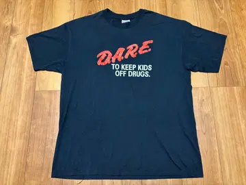 90s USA DARE T-shirt XL Hanes BLACK