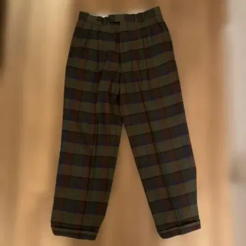 Lancel 체크 무늬 플리츠 슬랙스 P a ri s 사이즈 79