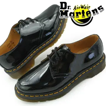 [ 새상품급 ] Dr.Martens 에나멜 3홀 통굽 여성용 블랙