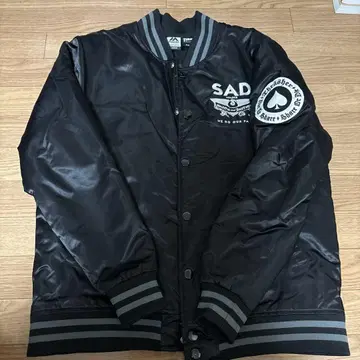 THRASHER SAD 바시티 자켓 블랙