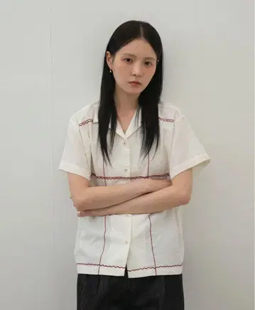 OHOTORO River Flow 셔츠 화이트