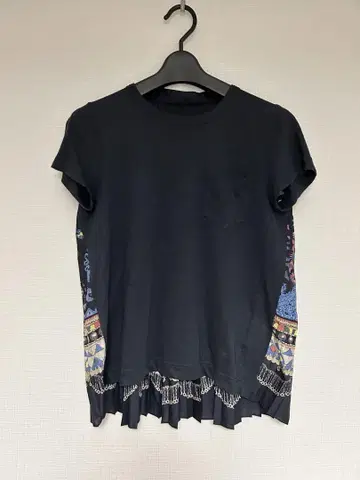 sacai 네이비 도킹 T셔츠
