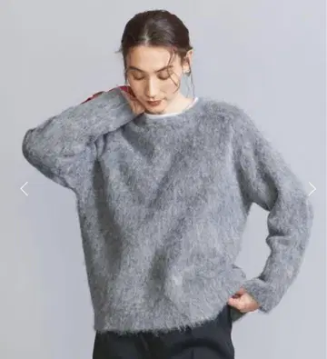 컨디션 최상 유나이티드 애로우즈 알파카 블렌드 퍼 크루넥 니트
