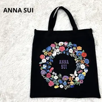ANNASUI 숄더 & 토트백 꽃무늬 블랙 시그니처