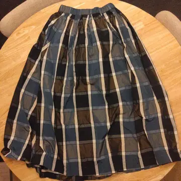 URBAN RESEARCH 체크 무늬 롱 스커트