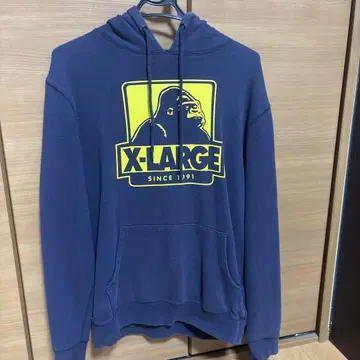 X-LARGE 네이비 후드 부착 후드티 S