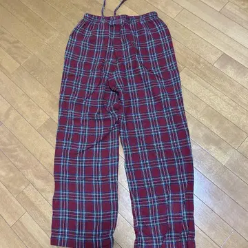 L.L.Bean 빨간색 체크 무늬 팬츠 XS