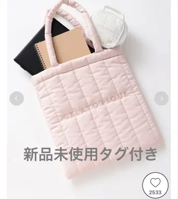 젤라또피케 퀼팅 토트백 택 포함 미사용 새상품
