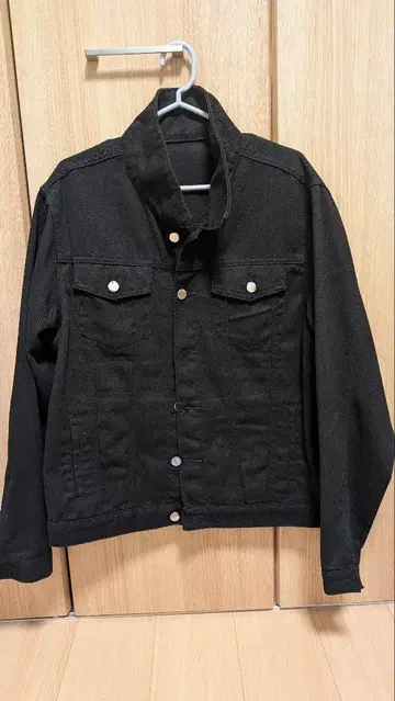 블랙 데님 자켓