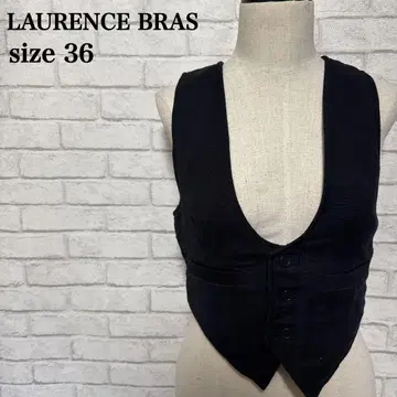 LAURENCE BRAS 린넨 코튼 베스트 프렌치 시크 블랙