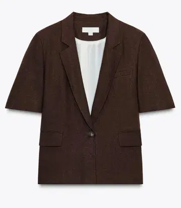 ZARA 자라 린넨 소재 숏 슬리브 블레이저