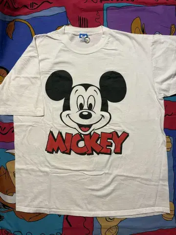 90s DISNEY 'MICKEY FACE WHITE' SIZE:OSFA