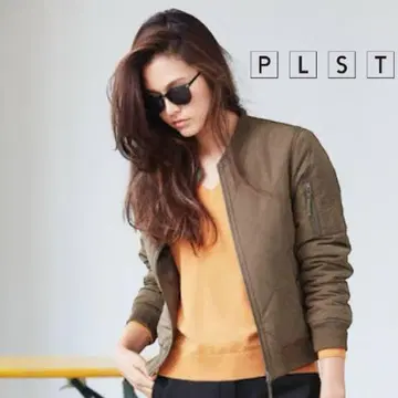 11T294 PLST 봄버 블루종 충전솜 퀼팅 자켓 아우터
