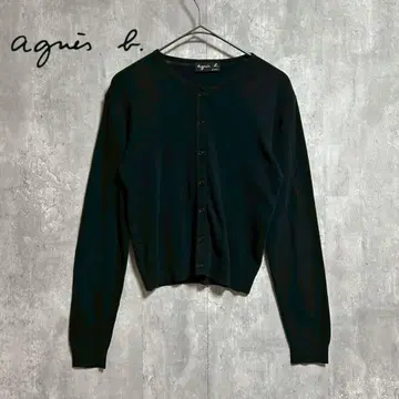 에네스베 agnes b. 니트 가디건 상의 긴팔 블랙