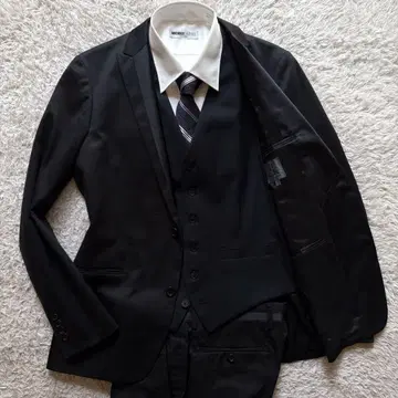 3피스 Calvin Klein 턱시도 셋업 수트 블랙 L