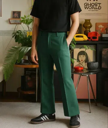 1970s Sears KINGS ROAD 부츠컷 팬츠 그린