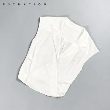 ESTNATION 카슈쿨 베스트 슬리브리스 화이트 사이즈 36 FD89