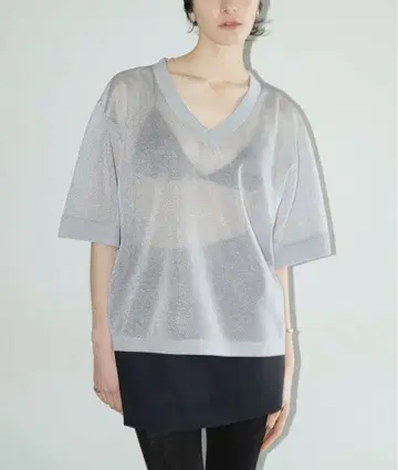 CLANE (클라네) SHEER VNECK KNIT TOPS