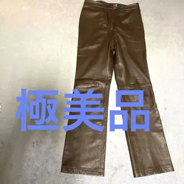 [ 컨디션 최상 ] Calvin Klein 브라운 가죽 팬츠 사이즈 4