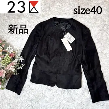 새상품 택 포함 23구 노카라 자켓 후크 블랙 포멀 40 블랙