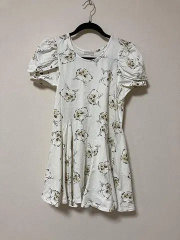 Candy Stripper 고양이 프린트 미니 원피스