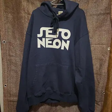 SESO NEON 네이비 후드 맨투맨 LSize