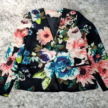 노카라 자켓 여성용 꽃무늬 올 패턴 H&M