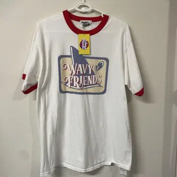 Wavy Friends T셔츠 화이트/레드