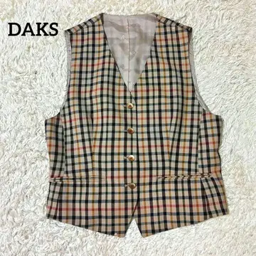 [새상품급] DAKS 닥스 여성용 베스트 체크 무늬 슬리브리스 베스트