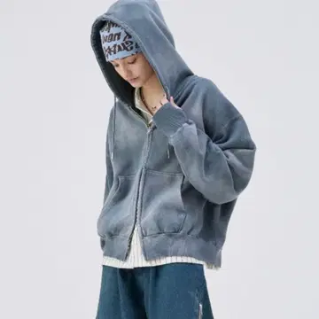 soerte 헤비 웨이트 더블 지퍼 후디