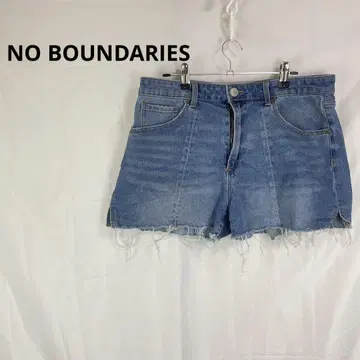 NO BOUNDARIES 데님 숏팬츠 밑단 프린지 [ 15 ] 코튼 혼방