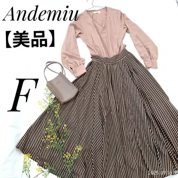 [ 새상품급 ] Andemiu 안데뮤 긴팔 도킹 롱 플레어 원피스 F