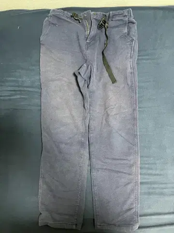 네이비 카고 팬츠 L 사이즈 지퍼 포켓 부착