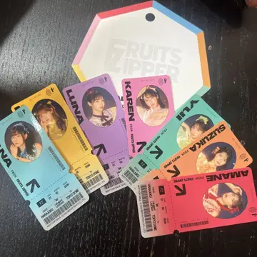 FRUITS ZIPPER 아이돌 카드 세트 라라포트 씰 에마