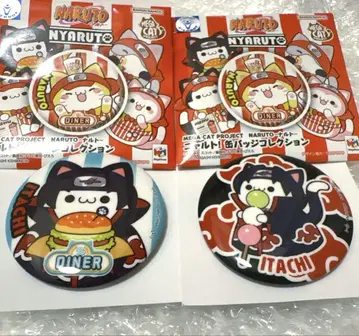 NARUTO 냥아루토 캔뱃지 우치하 이타치 2종