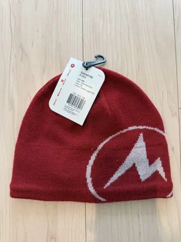 Marmot 빨간색 니트 모자 로고 프리 사이즈