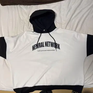 NEWRAL NETWORK 바이컬러 후드티