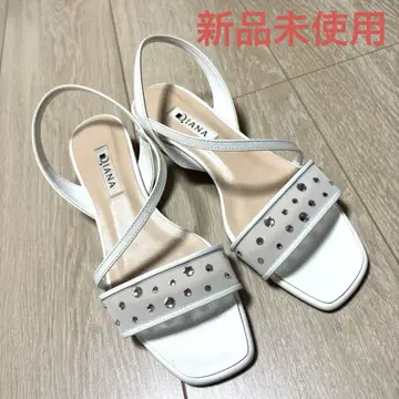 DIANA 다이애나 샌들 화이트 비즈 반짝이 24cm