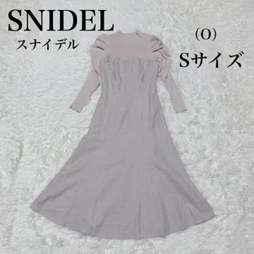 SNIDEL 스나이델 원피스 도킹 니트 트위드 라메 S