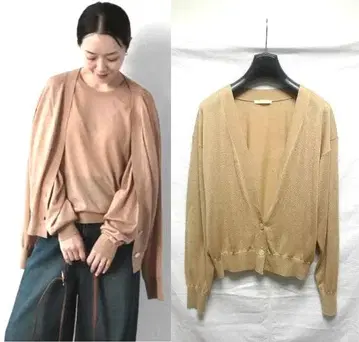 PLAGE 플라주 18G 니트 실크 믹스 가디건