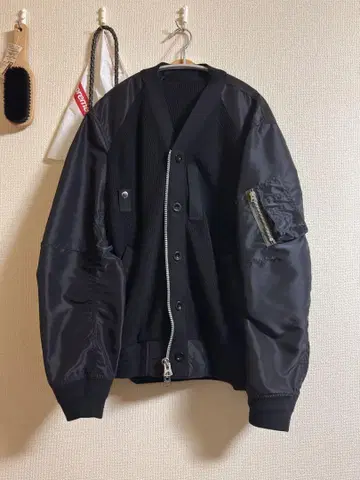SACAI 25SS Nylon Twill x Knit Blouson