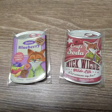 주토피아 캔뱃지 닉 와일드 캔뱃지 2개 세트