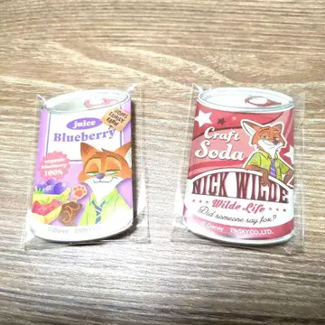 주토피아 캔뱃지 닉 와일드 캔뱃지 2개 세트