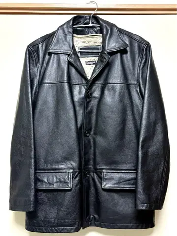 짐 & 메리로 가죽 자켓 블랙 카 코트