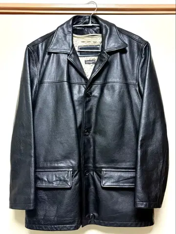 짐 & 메리로 가죽 자켓 블랙 카 코트 소가죽